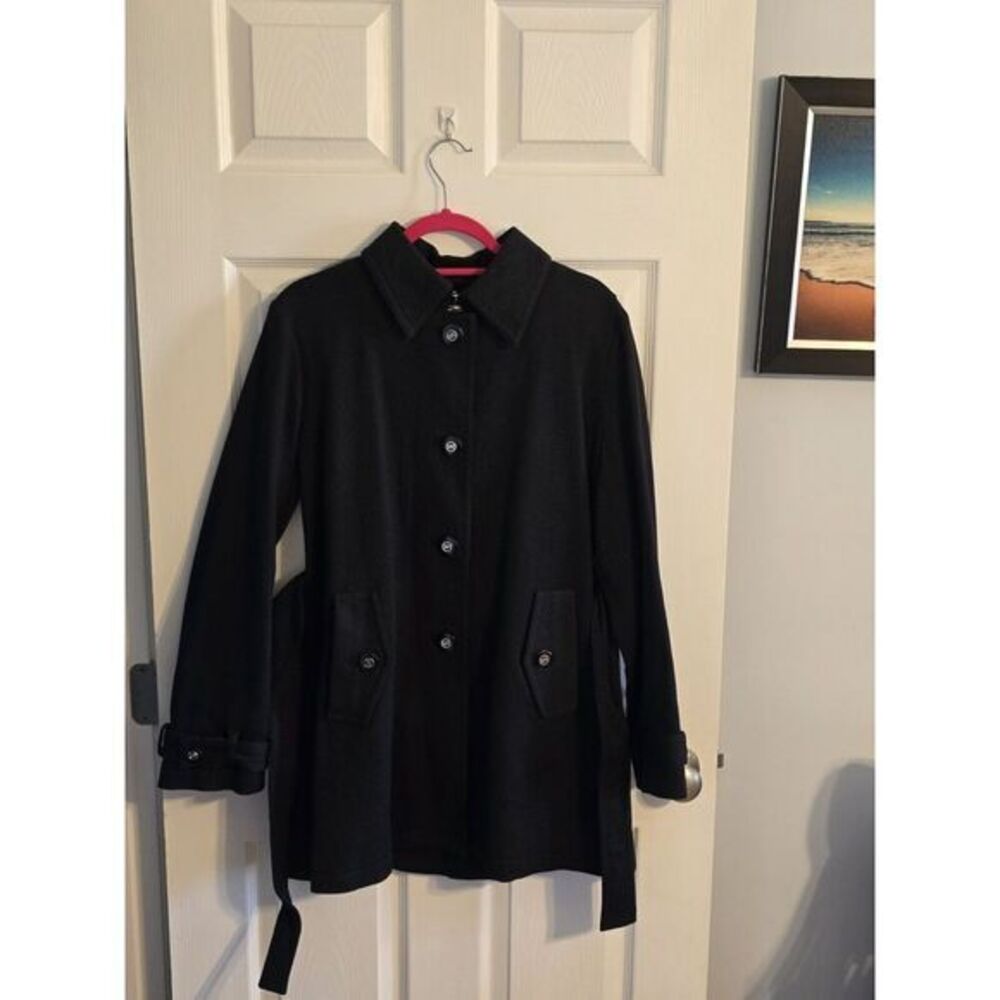 Michael Kors Women's Black Trench / Pea Coat Size Medium‎